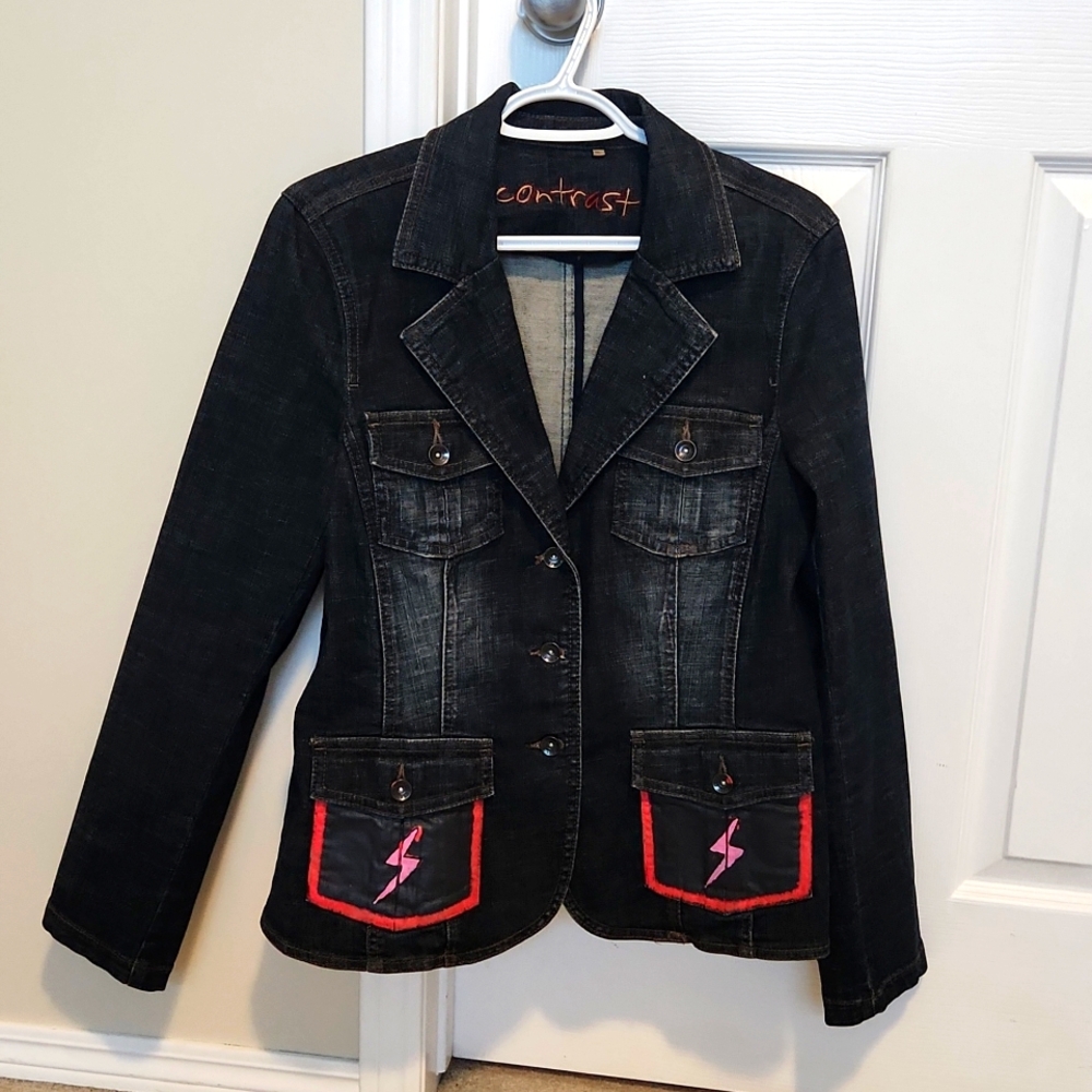 Vintage Dice Art Jean Jacket